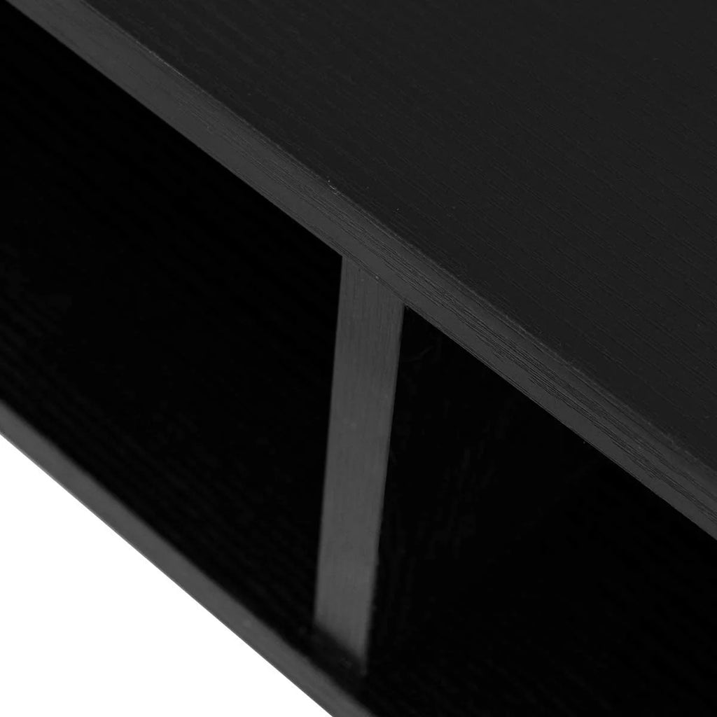 Black Wall Mounted Desk with 3 Storage Shelves P95616
