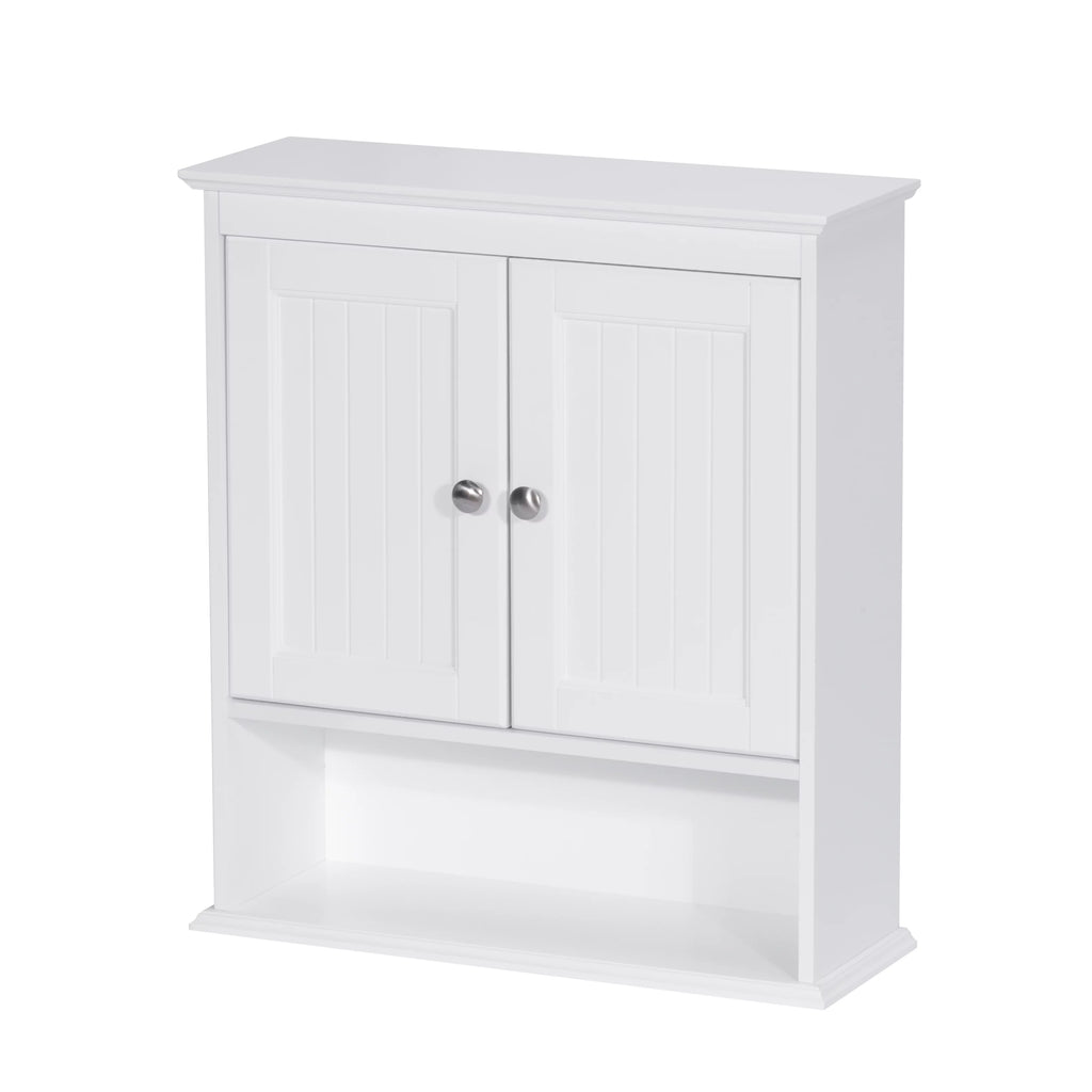 Wall Mounted Wood Bathroom Cabinet with Doors and Shelves L84293