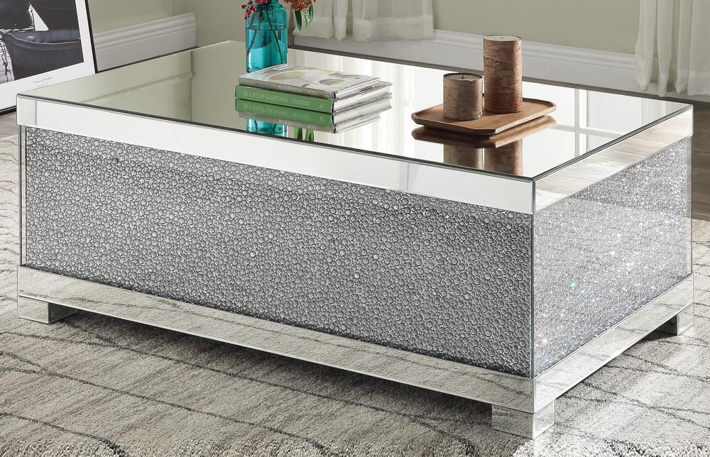 Mirrored Faux Crystals Coffee Table and 2 End Tables H64126