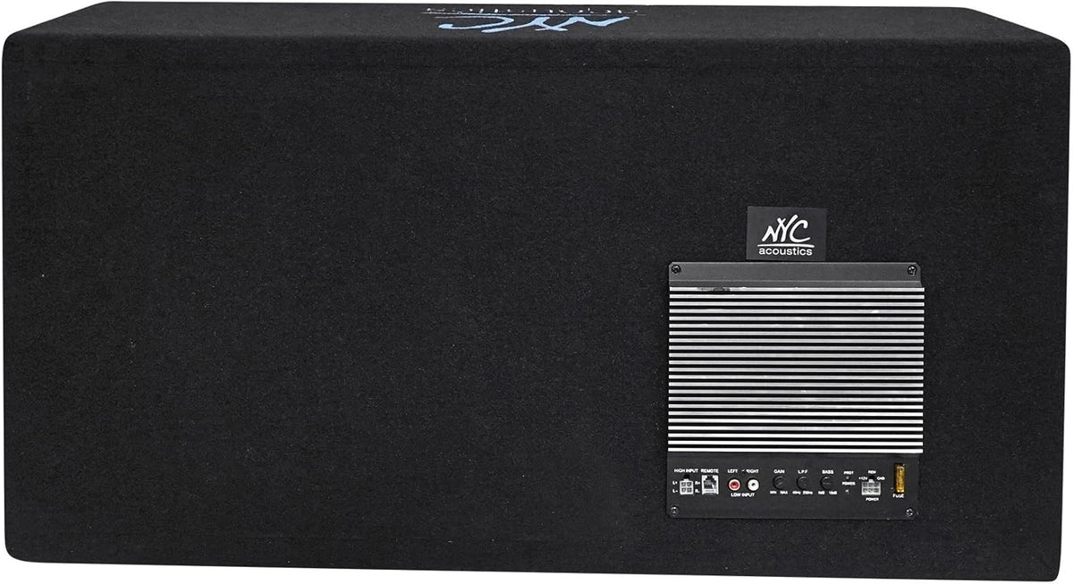 Dual 12" 1800w Powered Car Subwoofer System L874