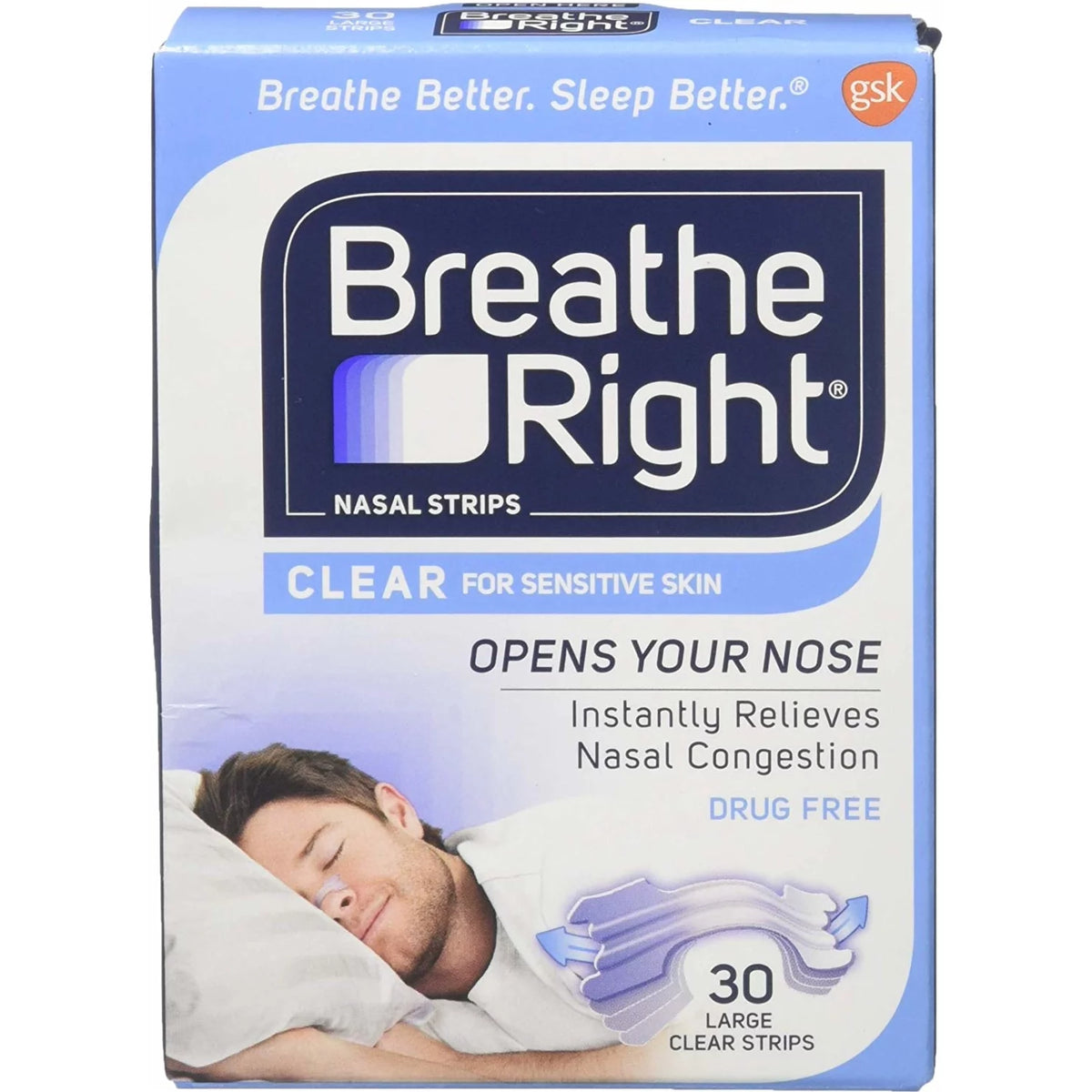 30 Large Clear Nasal Strips L930418