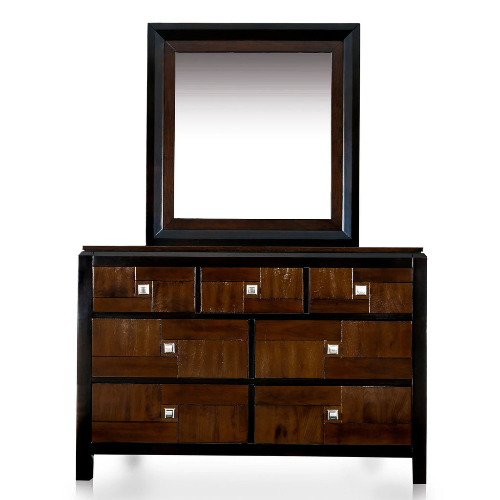 Multi-Tone Dresser And Mirror Set W31896