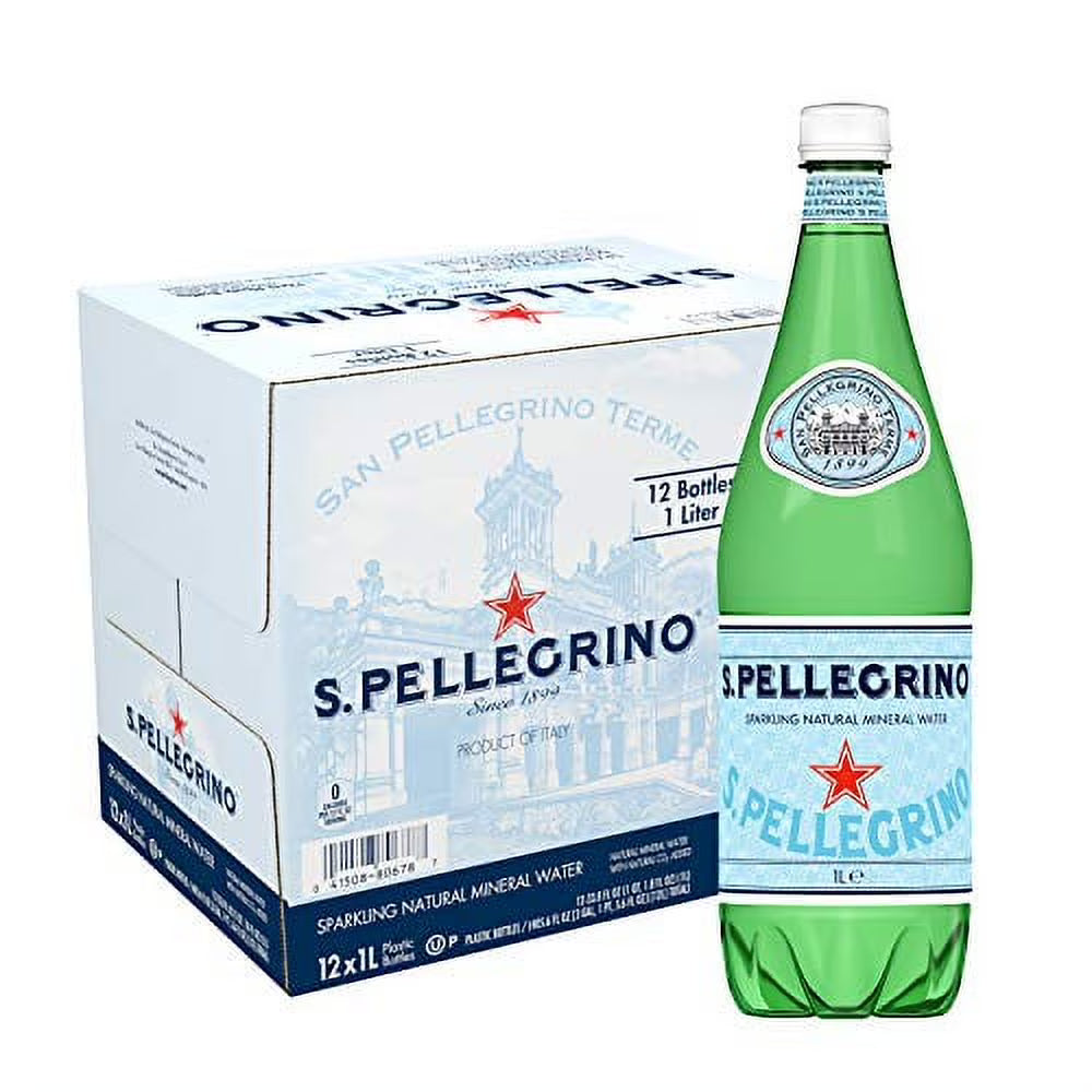 Sparkling Natural Mineral Water, 33.8 Fl Oz. (12 Pack) Q75305
