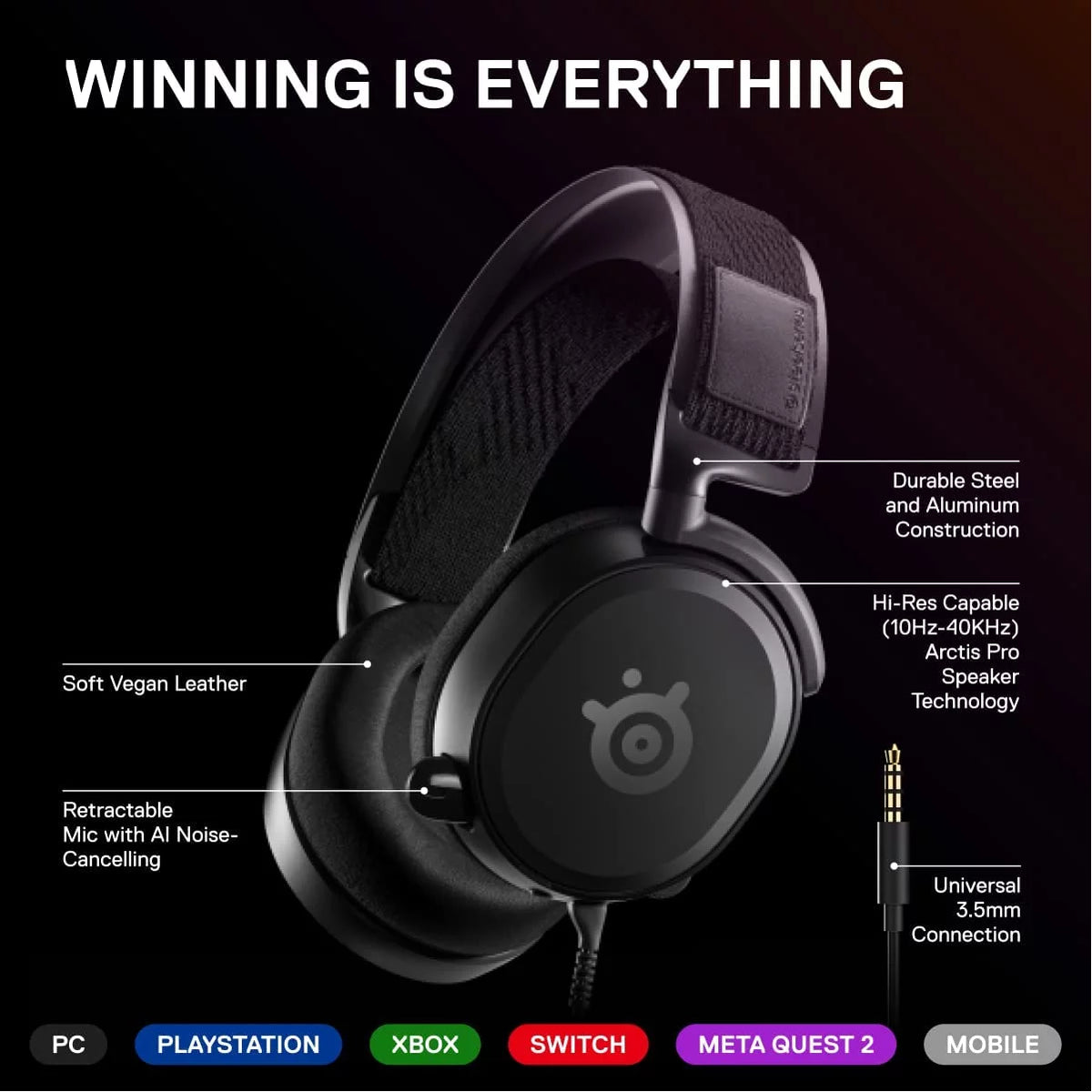 Black Gaming Headset A125694