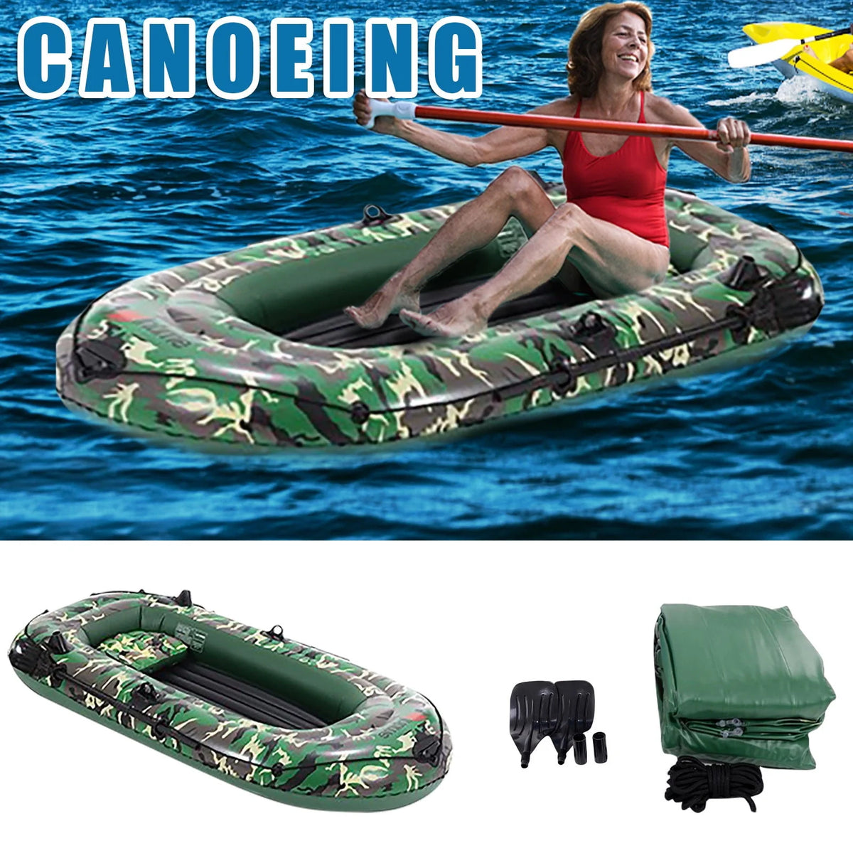 Camouflage 4-Person Inflatable Boats X381795