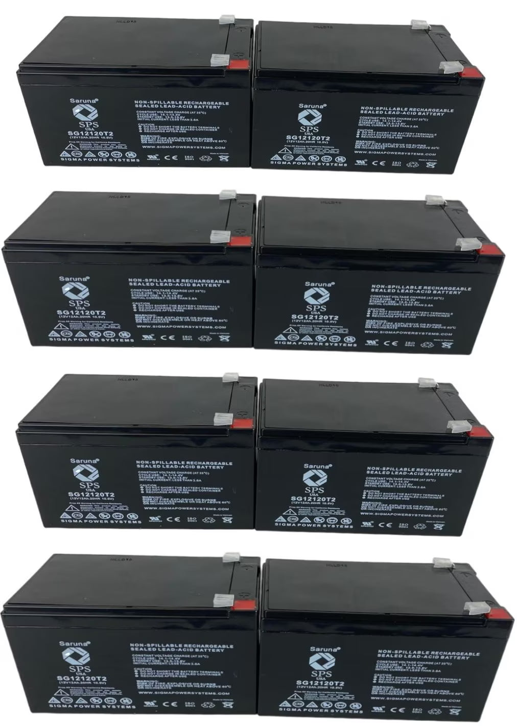 12V 12Ah Replacement Battery 8 Pack B4420
