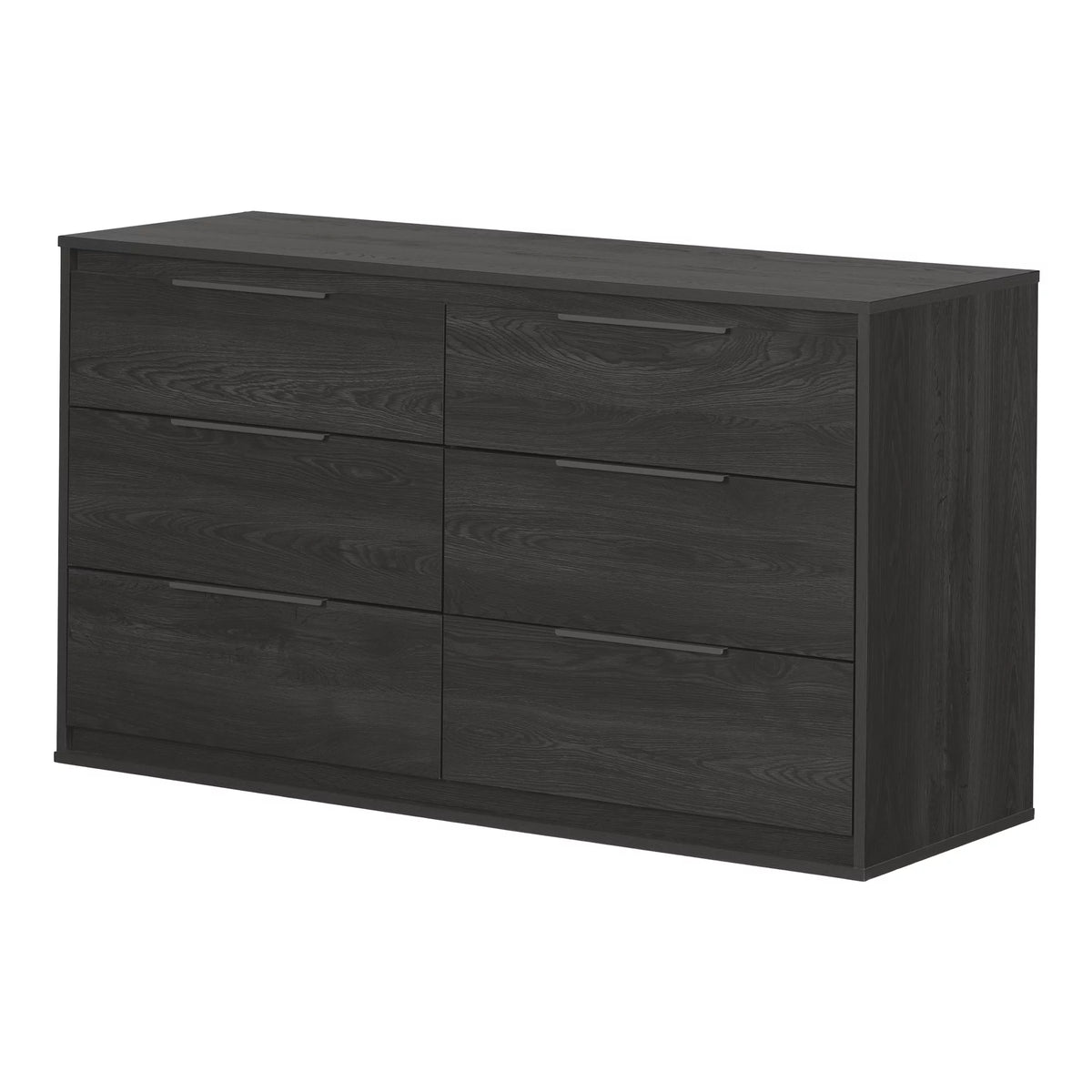 Contemporary 6-Drawer Double Dresser Gray Oak C706