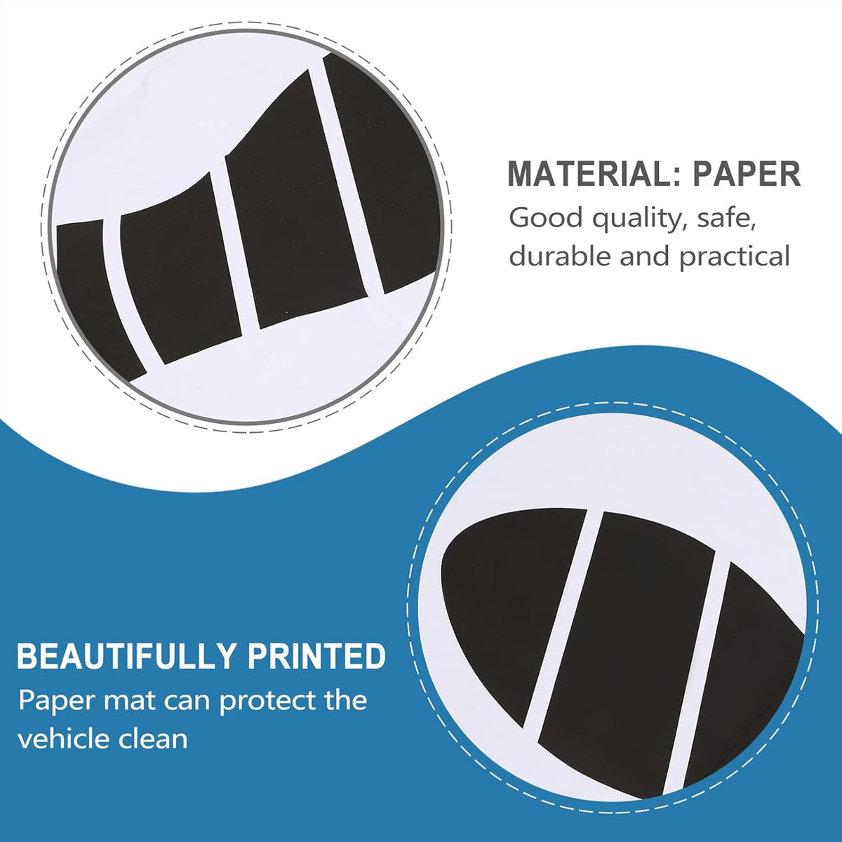 50Pcs Disposable Paper Auto Floor Mats L3552