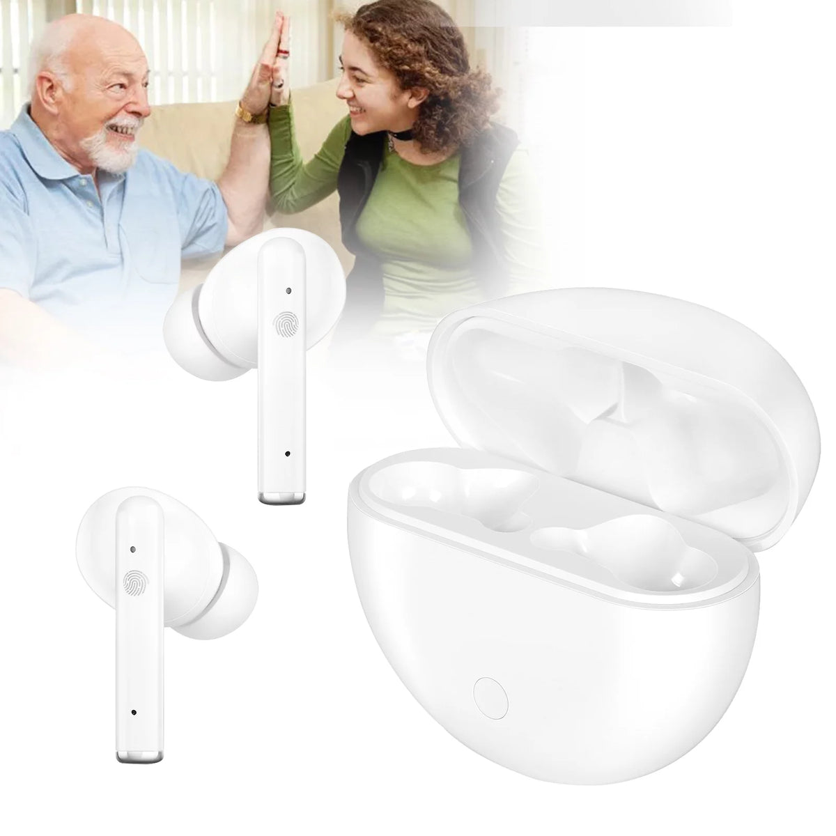 In-Ear Rechargeable Sound Amplifier with Charging Case T32014