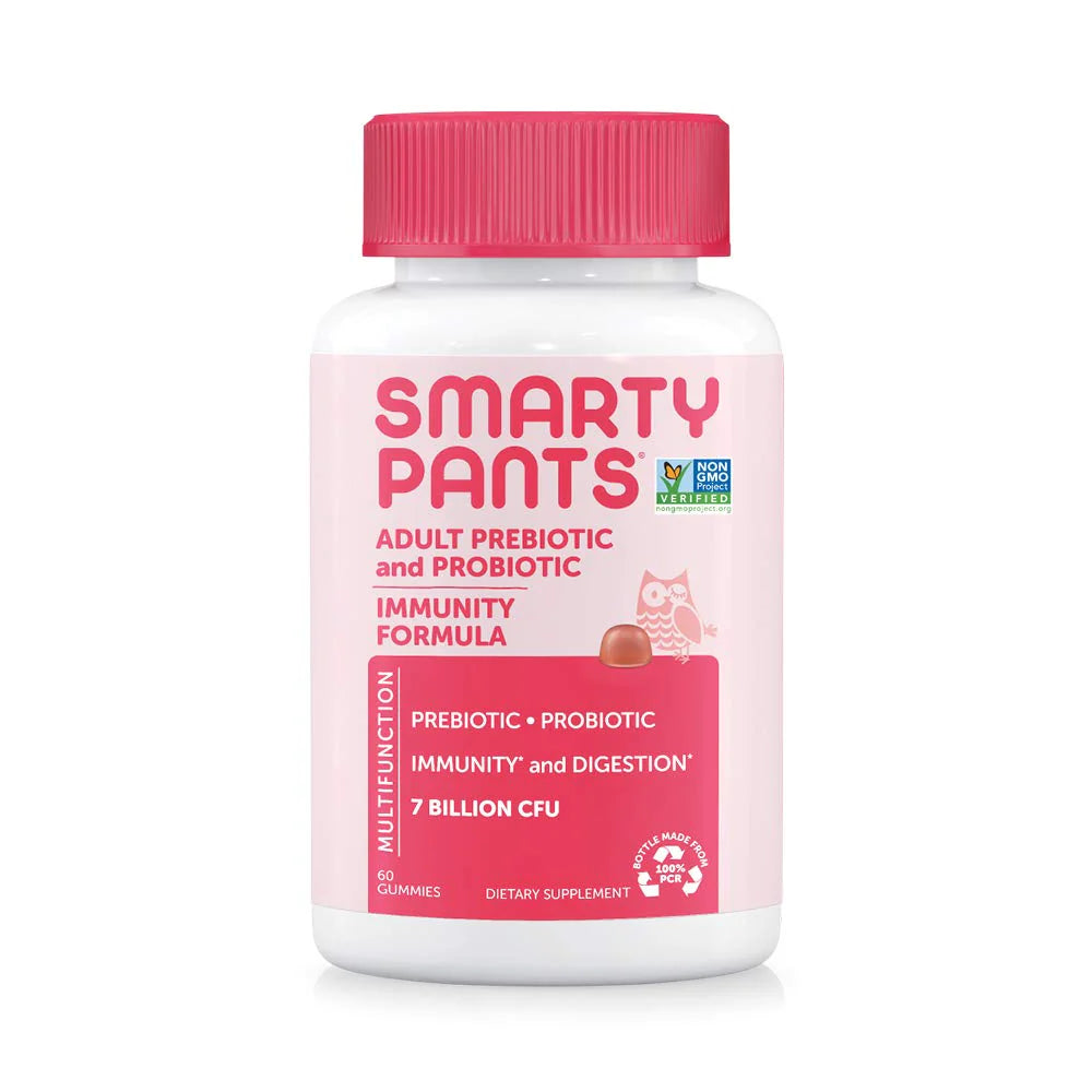 Probiotic Immunity Gummies, Gluten Free, Vegan, Strawberry Crme Flavor, 60 Count S4799
