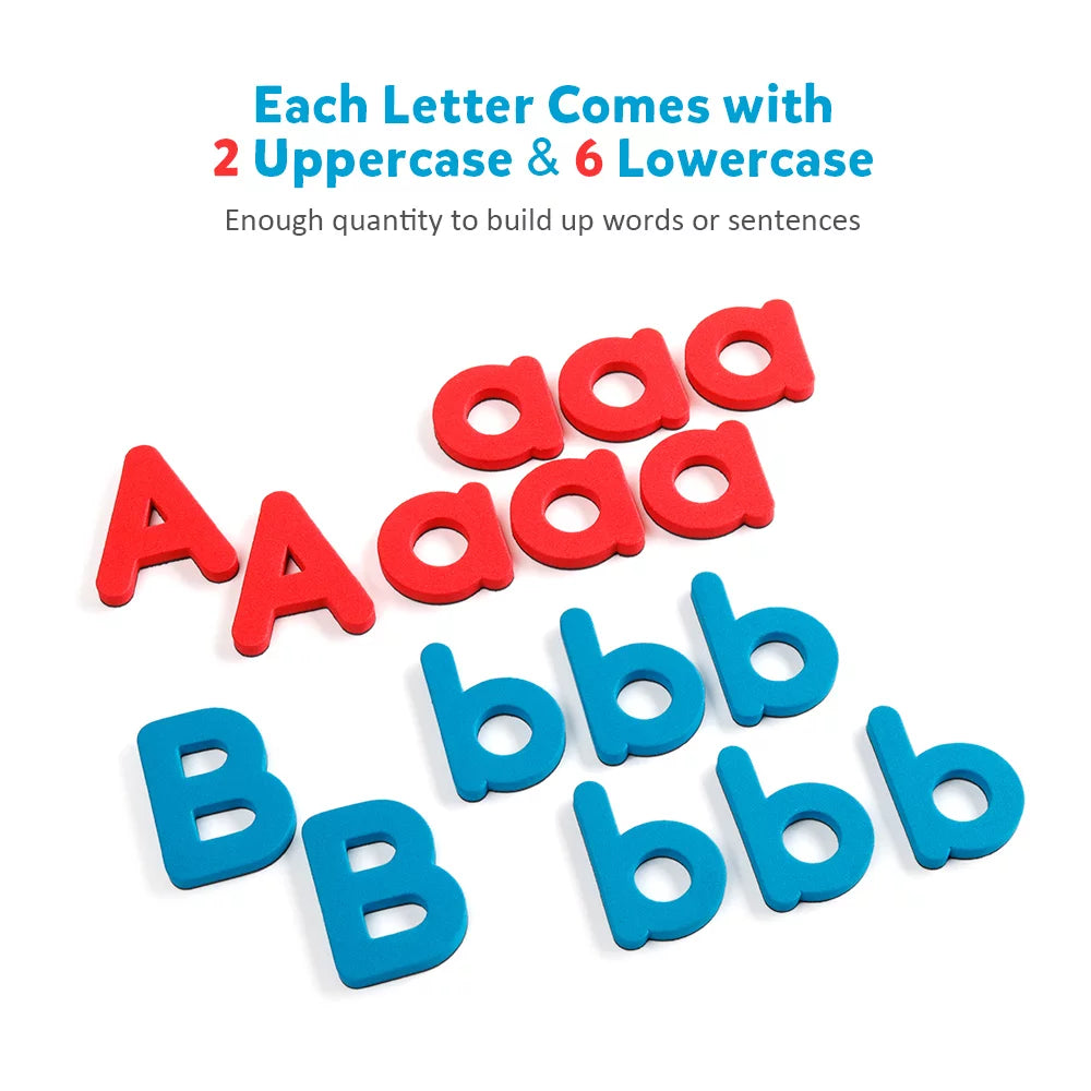 Magnetic Letters Learning Toys 208 Pcs with Magnetic Board and Storage Box S523495