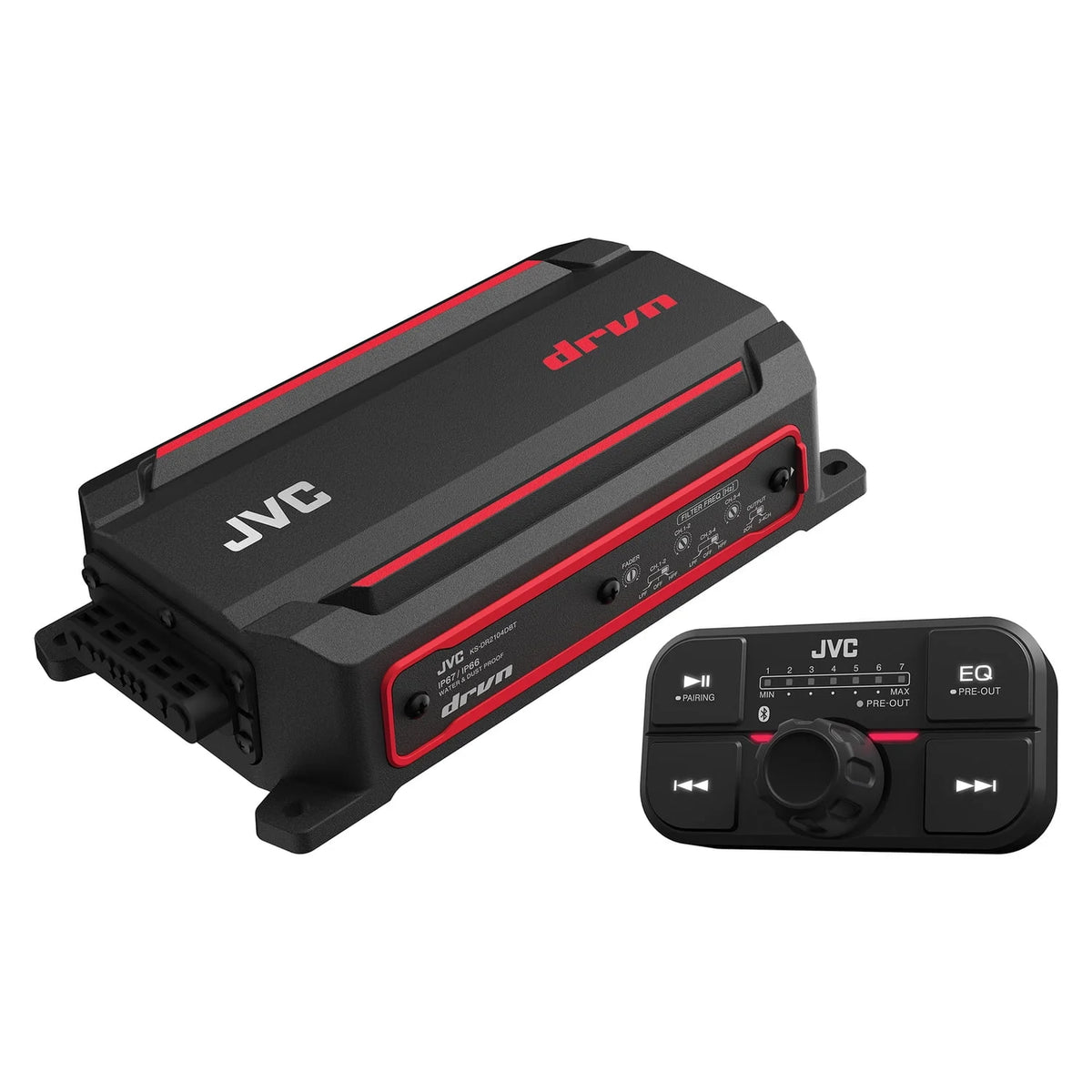 600-Watt-Max 4-Channel Compact Class D Amp with Bluetooth and Remote Z998641