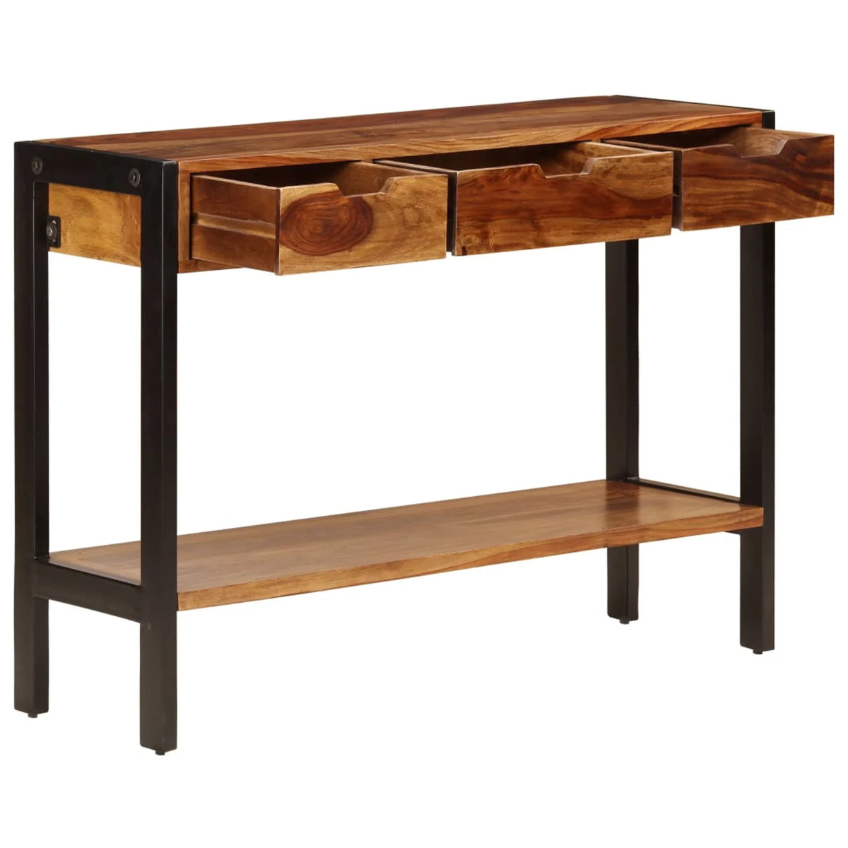 Solid Sheesham Wood Sideboard with 3 Drawers N631742
