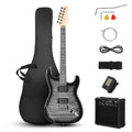 39 Inch H-H Pickups Electric Guitar Set with 20W Amplifier, Bag, Strap, Cable, Accessories D716
