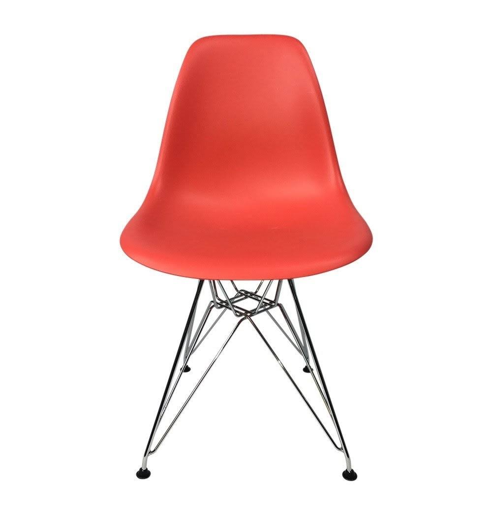 Dark Pink PP Eiffel Chair with Metal Legs N33604