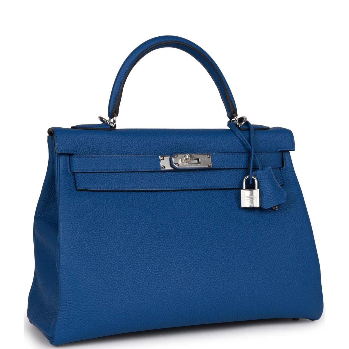 Bleu France Togo Palladium Hardware Handbag U184
