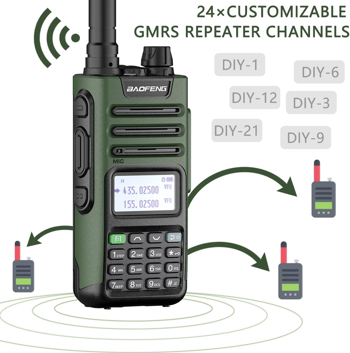 Rechargeable Long Range Two Way Radio Pack of 2 V223
