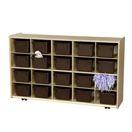 Mobile 20 Tray Storage with Brown Trays N860057