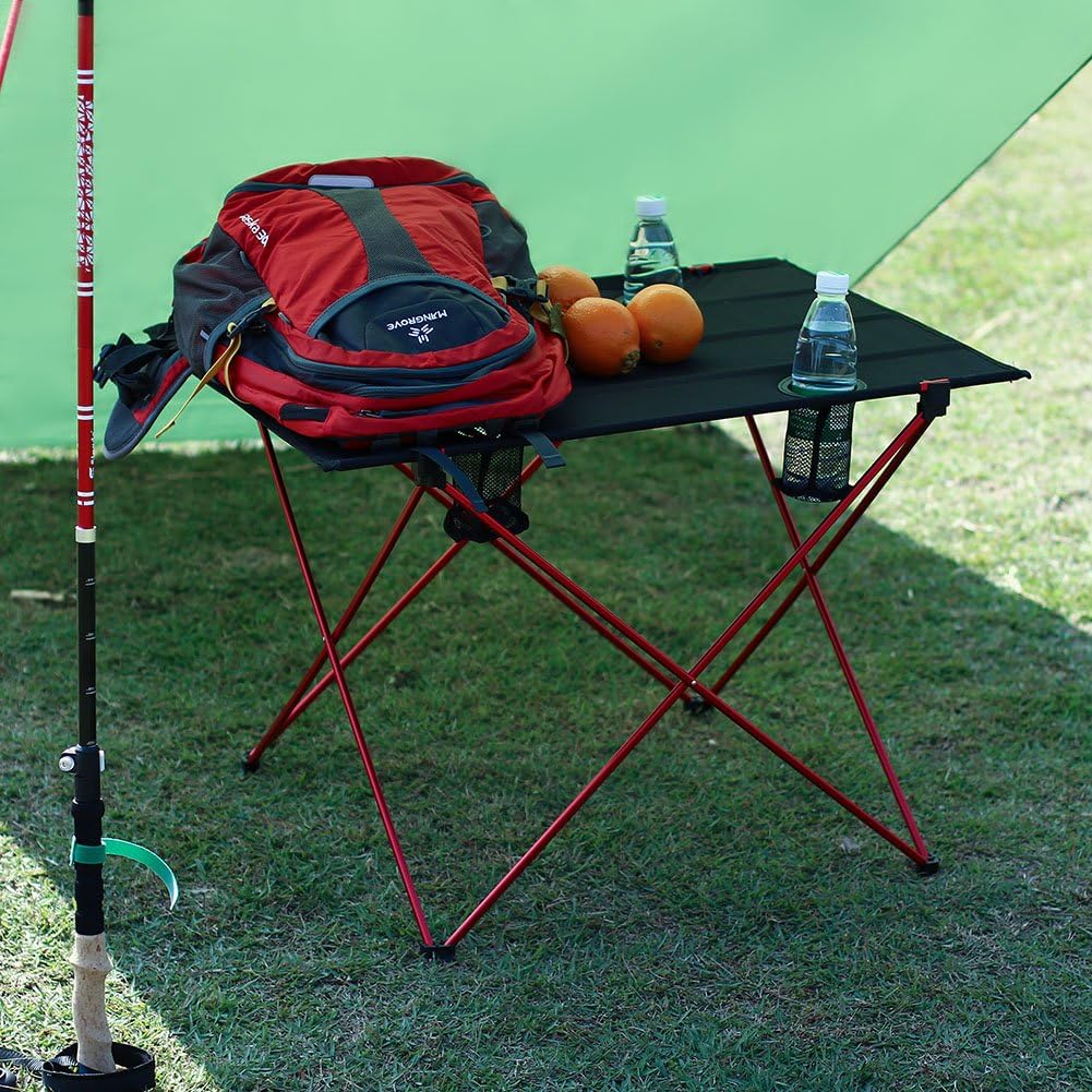 Lightweight Folding Camp Table with Cup Holders D52373