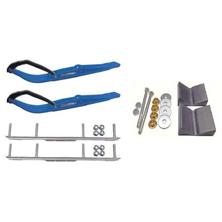 Blue Razor Snowmobile Skis with 4.5 inch Shaper Bars Complete Kit L489254