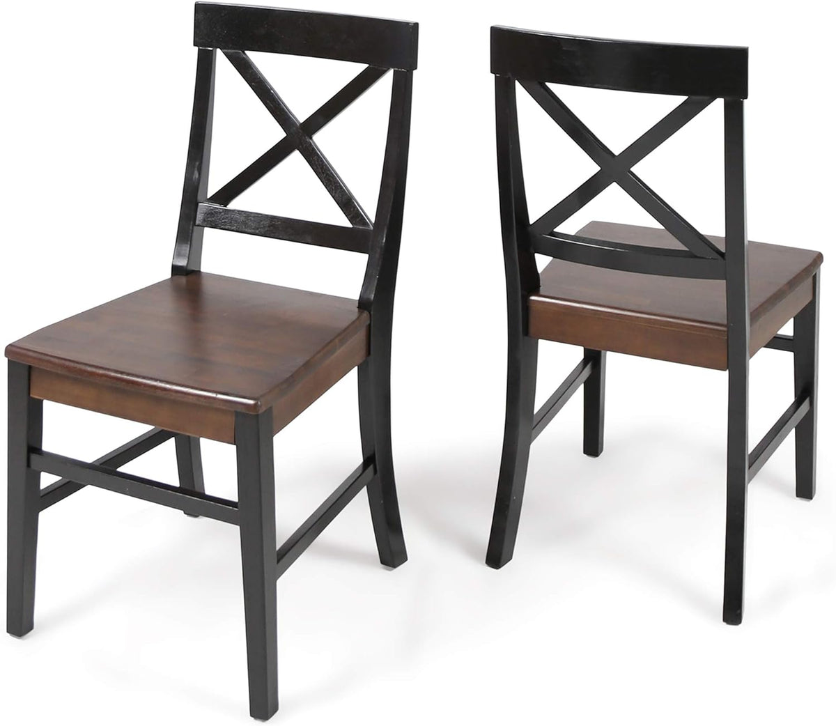 Light Grey Finish Acacia Wood Dining Chairs W5653