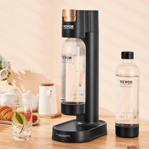 Black Sparkling Water Maker with 2 BPA-free 1L PET Bottles Z245