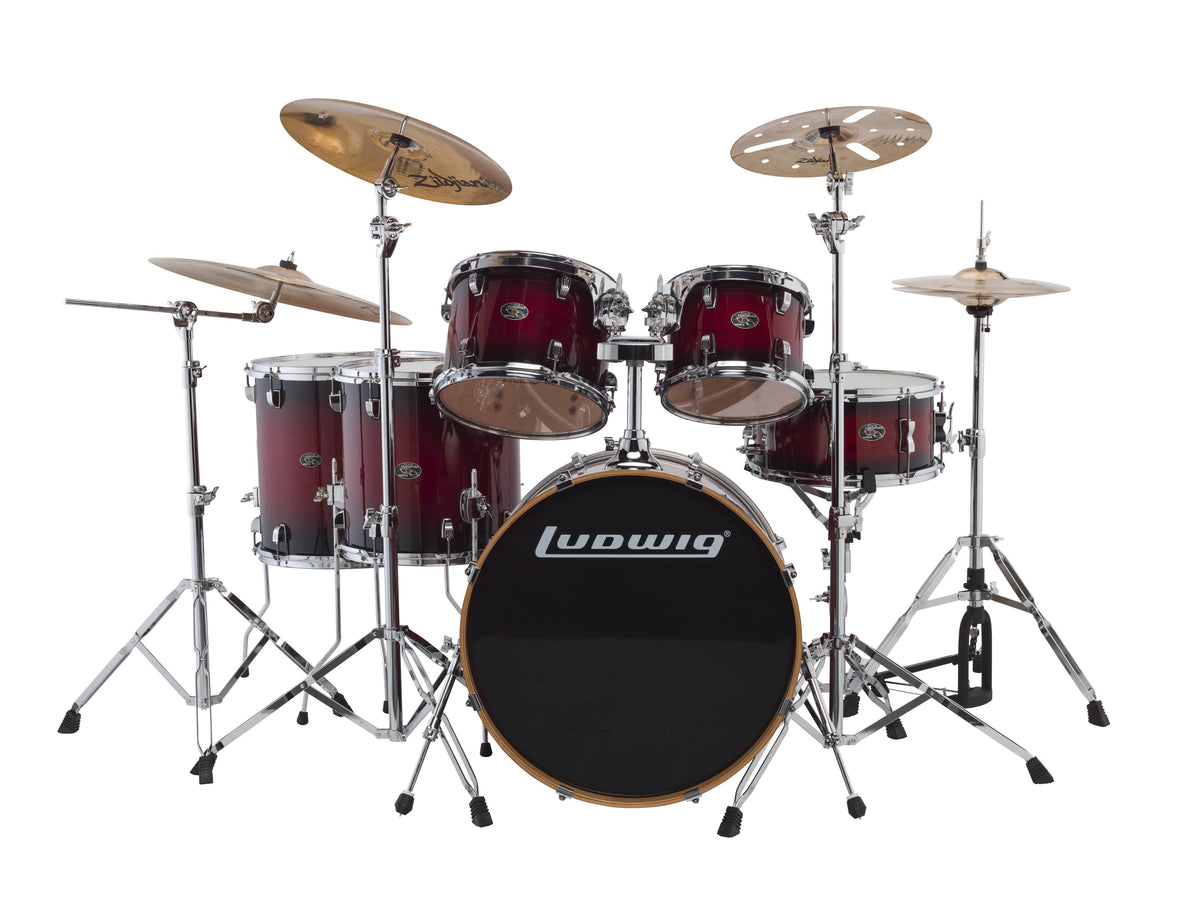 Red Burst 6-Piece Maple Shell Pack T742