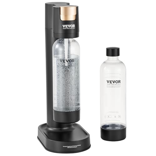 Black Sparkling Water Maker with 2 BPA-free 1L PET Bottles Z245