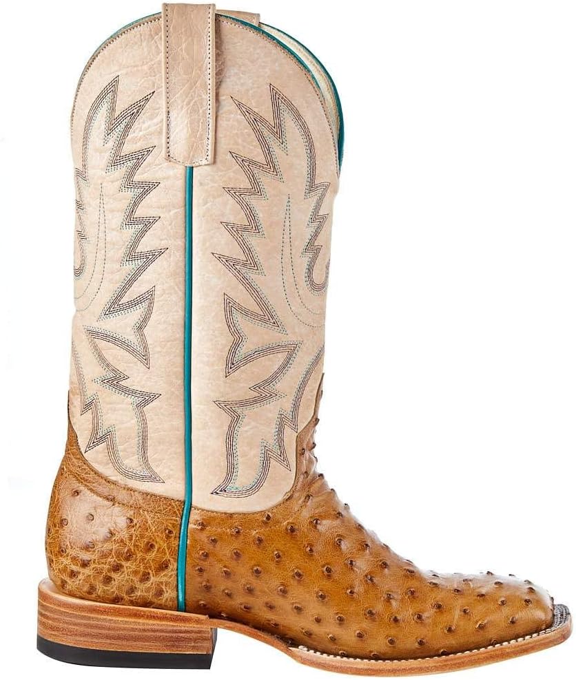 Brown Full Quill Ostrich Cowgirl Boot 10 B F481