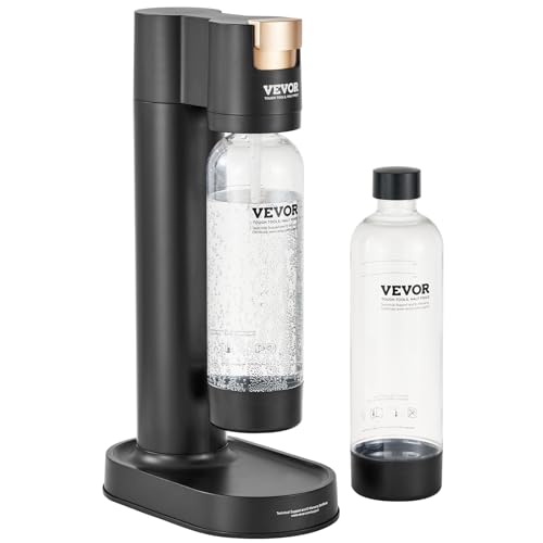 Black Sparkling Water Maker with 2 BPA-free 1L PET Bottles Z245