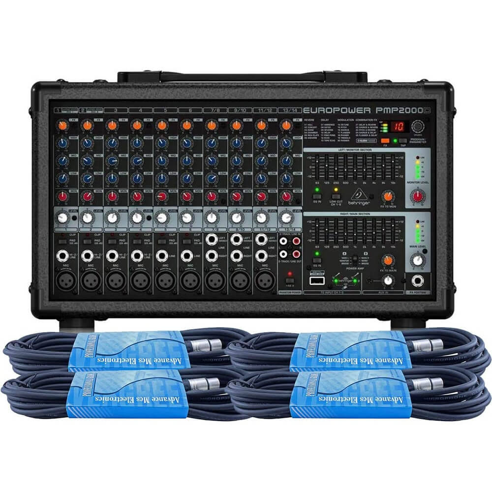 2000W 14-Channel Powered Mixer R201