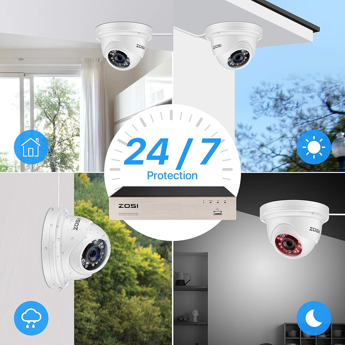 8CH 5MP PoE Security Camera System with 2TB HDD N4752