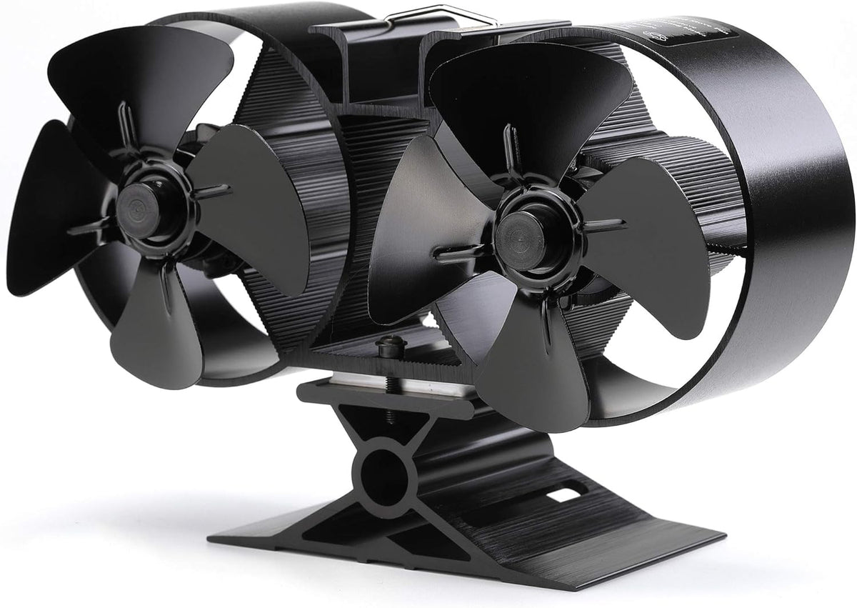 8 Blades Double Motors Wood Stove Fan Pack of 2 B106