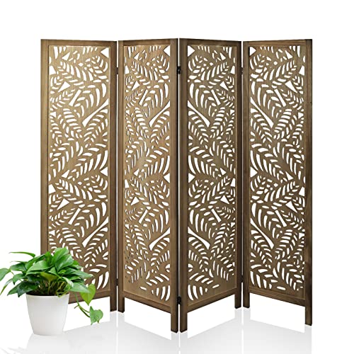 6 Panel Freestanding Folding Room Divider Screen (Brown) R24946