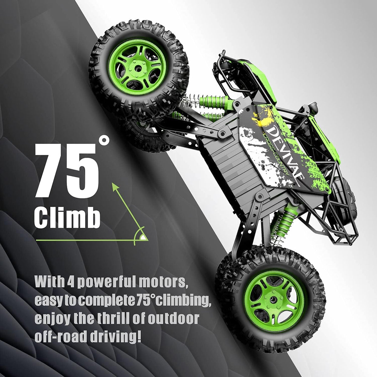 1:12 4WD 2.4GHz Remote Control Monster Truck with 2 Batteries F545
