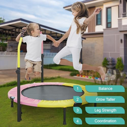 40'' Height-Adjustable Mini Trampoline with Sponge Handle K507582