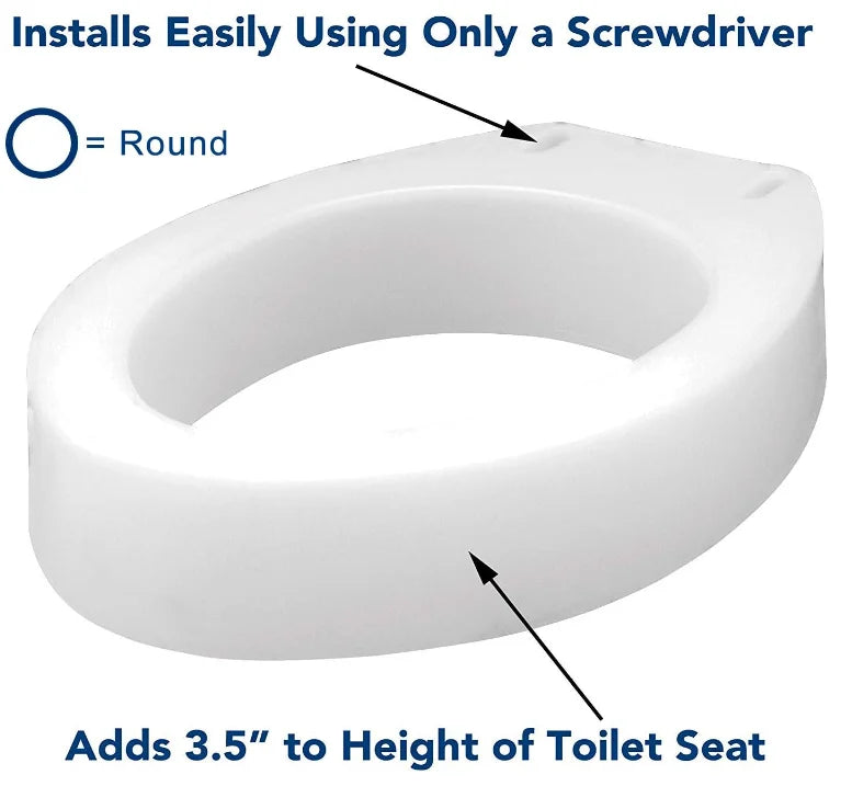 Raised Toilet Seat, White, 300 lb Capacity G630