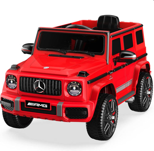 12V Ride on Car with Adjustable Door Height, Spring Suspension, Horn, LED, Music, USB, Red B81937