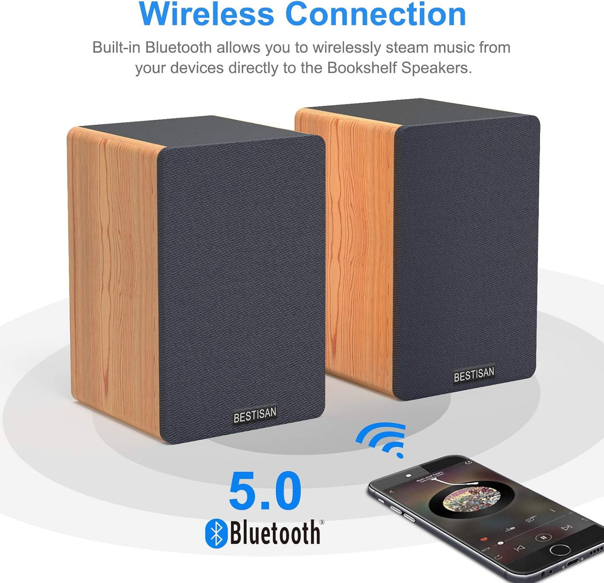 50W Bluetooth Bookshelf Speakers K56934