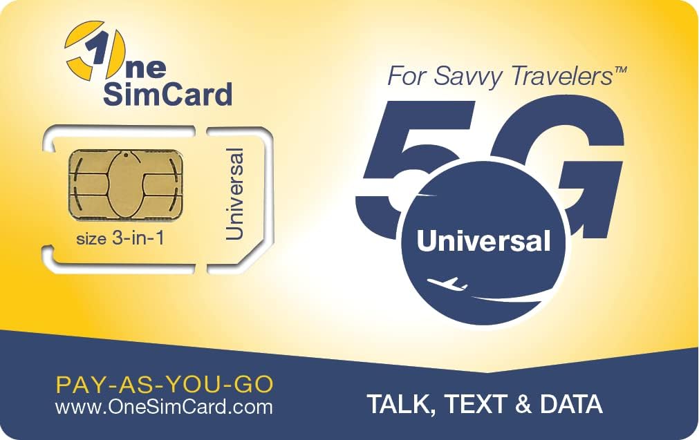 2 Pack Universal 3-in-one SIM Card with $5 Credit S45718