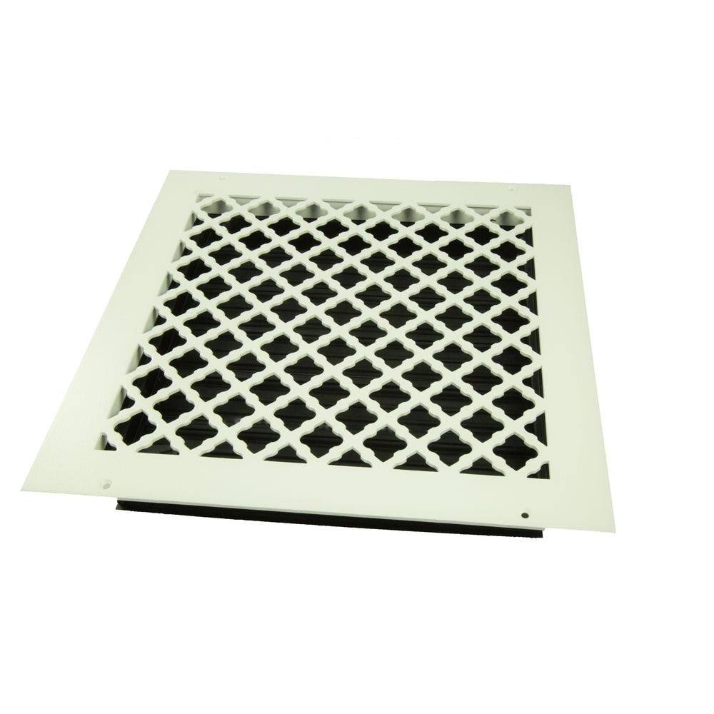 White 12 in. x 12 in. Wall or Ceiling Register P758