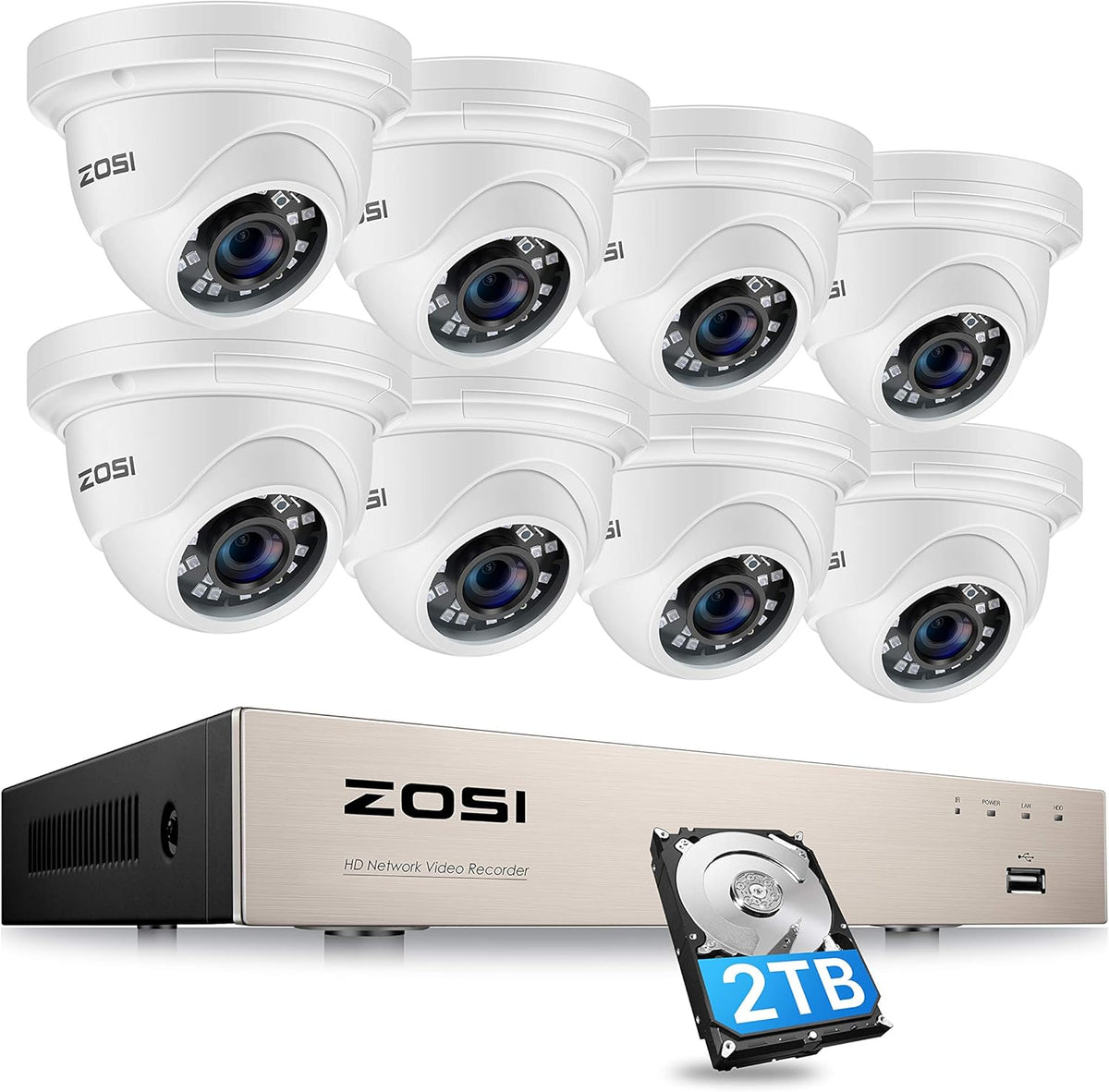 8CH 5MP PoE Security Camera System with 2TB HDD N4752