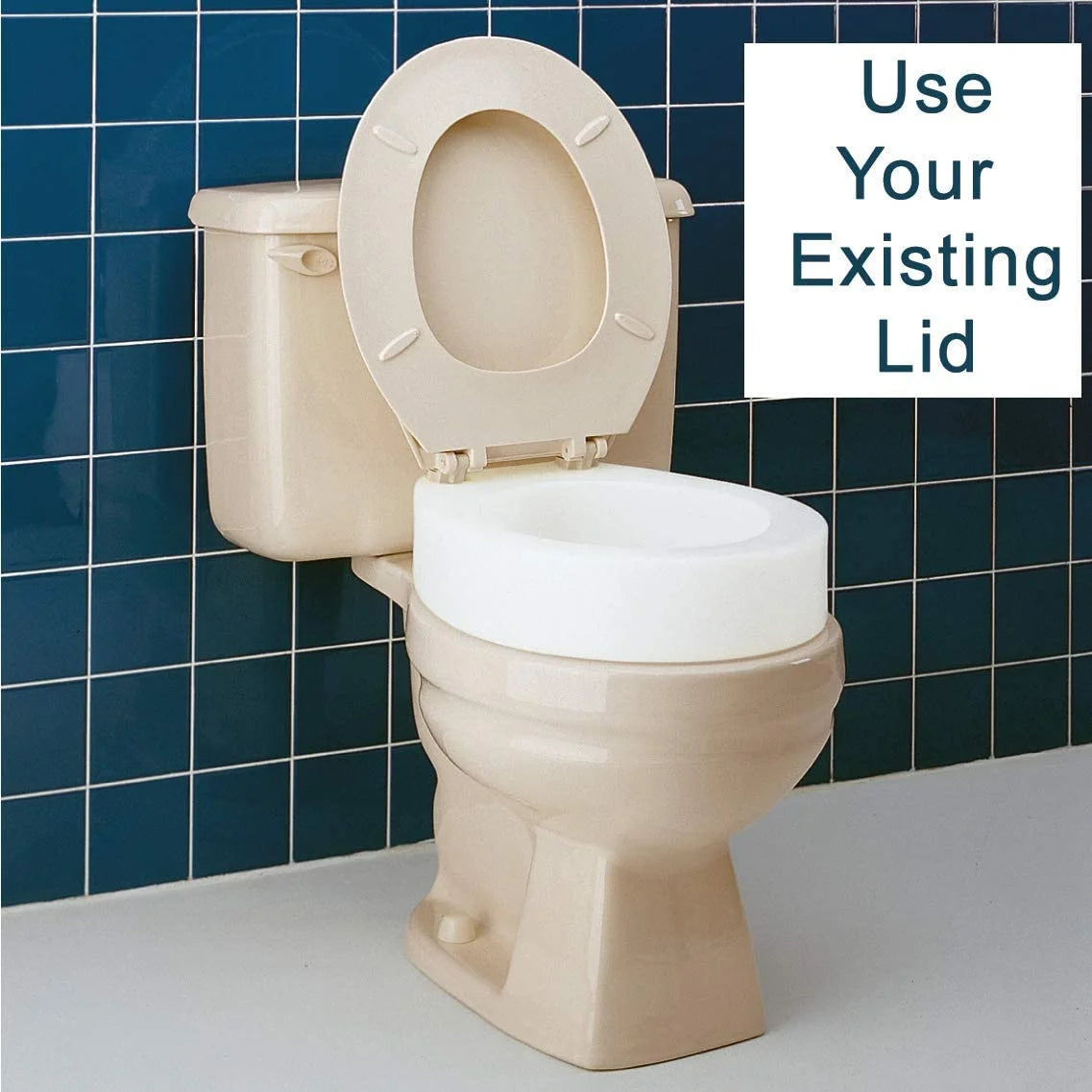 Raised Toilet Seat, White, 300 lb Capacity G630