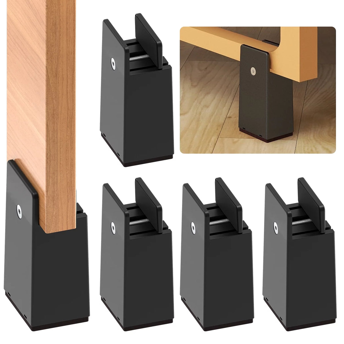 Adjustable Bed Riser, 4 Pack G128293