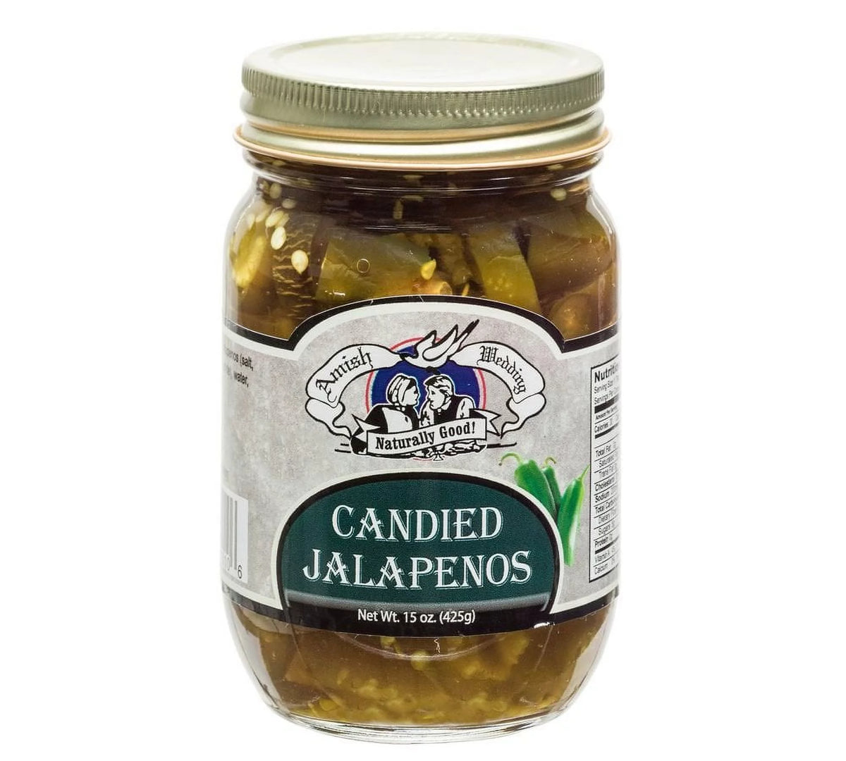 Candied Jalapeno Peppers, 2-Pack 15 oz Glass Jars V946