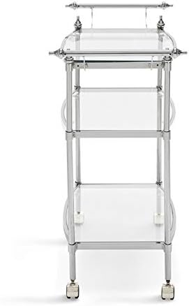 Metal Bar Cart in Chrome W8598