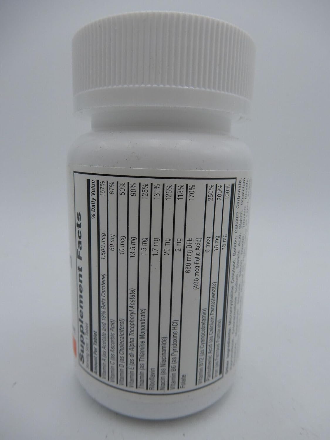 100 Tablets Multivitamin/Mineral Supplement with Iron and Beta-Carotene I4000