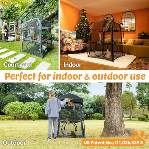 3 Tier Portable Cat Enclosure Tent U125