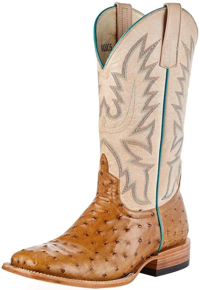 Brown Full Quill Ostrich Cowgirl Boot 10 B F481