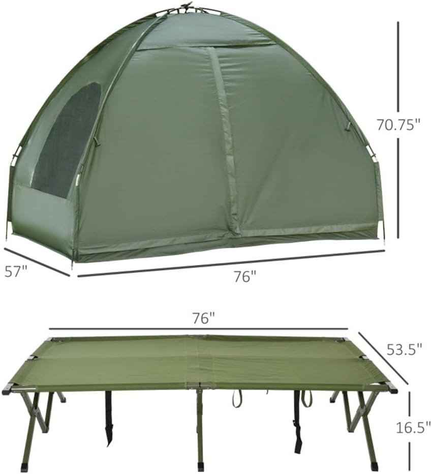 Elevated Waterproof Portable Outdoor Sleeping Cot with Carry Bag Z346